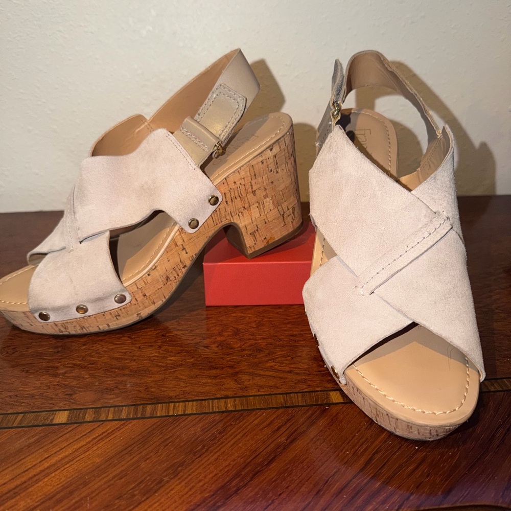 Cream Slingback Sandals